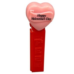 Vintage PEZ Happy Valentine’s Day Heart Dispenser 1996 Pink Red